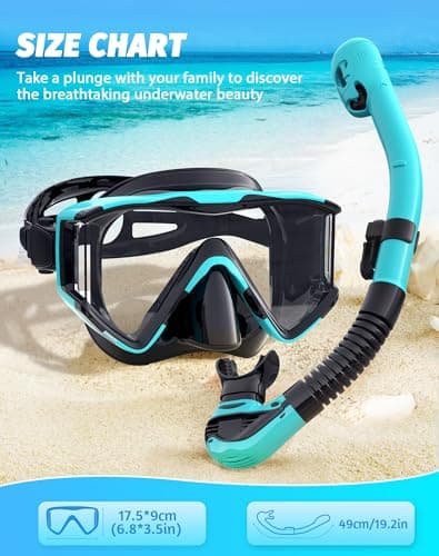 Zeligerstar Snorkel Set Adults, 3 Window Panoramic Mask, Anti-Fog Dry Top — view 6