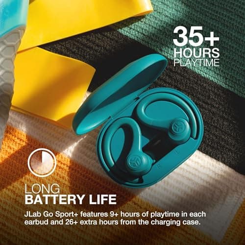 JLab Go Air Sport+ Running Headphones - Bluetooth Earbuds, Teal — view 2