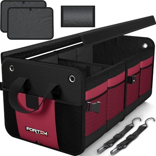 FORTEM Car Boot Organiser- Collapsible Car Organiser & Storage Bag for SUVs