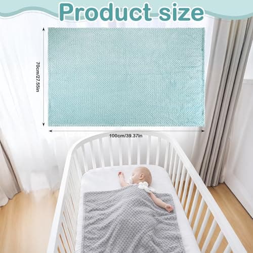 4 Pack Fleece Baby Blanket, Nursery Blanket for Newborn 70x100 cm, 4 Colour — view 2