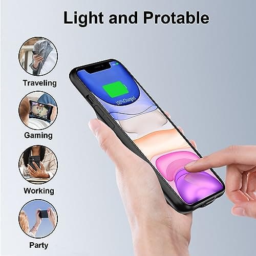 MIGAFEI Battery Case for iPhone 11, 7000 mAh Ultra-Slim Portable Extended Charger Cover for iPhone 11 Charging Case — view 5