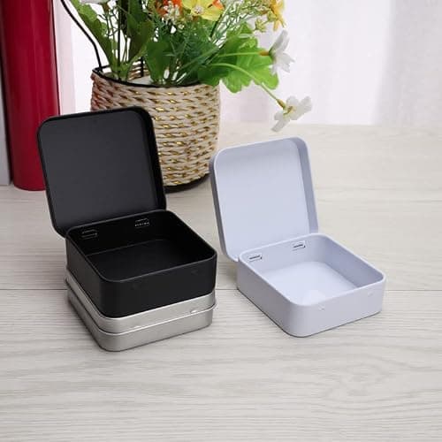 DABIN 50Pcs Mini Metal Storage Organizer Portable Tins Container Jewelry Coin Candy Condom Boxes — view 4