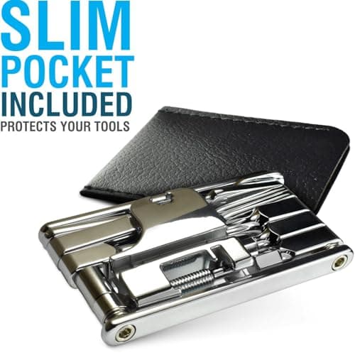 COYOTE MT 20 in 1 Bike Multitool - Compact and Lightweight Bicycle Repair Kit for Road and Mountain Bikes - Saddlebag and Pocket Friendly - Includes Pouch - Cyclist Gift — view 6