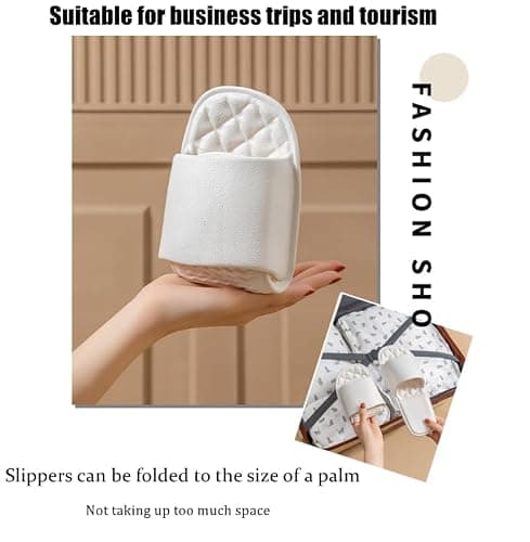 SJTJSPX Sliders Women Men，Non-Slip foldable indoor House Shoes Shower slippers bathroom beach swimming Spa Travel Guest Sandals — view 2