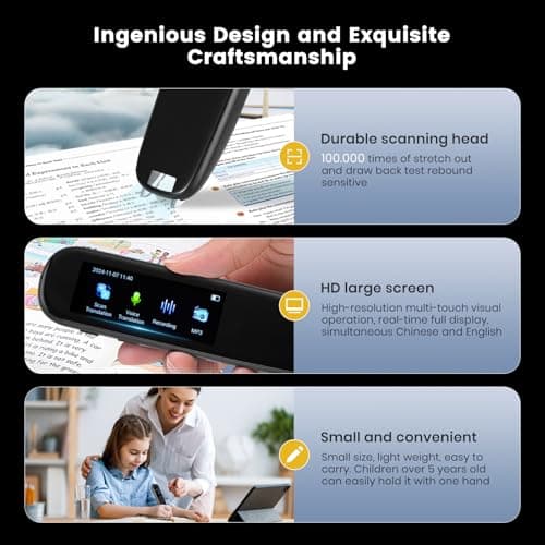 HuuppHip Scan Reader Pen with OCR Technology, 112 Language Translator, 12 O — view 4