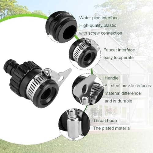 Universal Tap Connectors, 2 Pcs Mixer Tap to Garden Hose Adapters — view 3