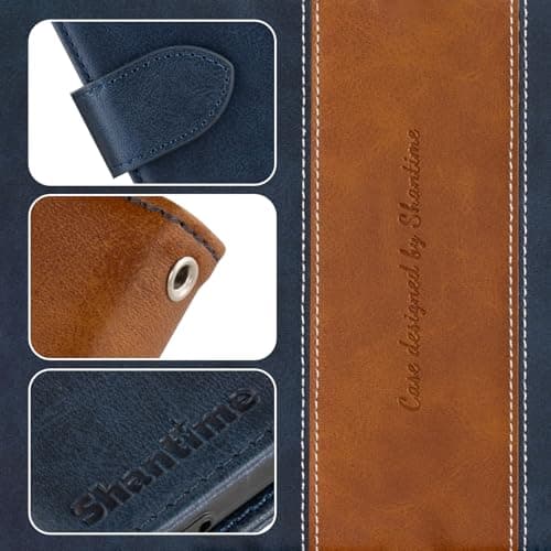Shantime Two-Tone Leather Case for Xplore 2 Projector 5G - Blue — view 3