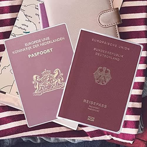 JLEivvi 12 Pcs PVC Transparent Passport Protective Covers, Cover UK/EU Passport Holder Protector Transparent，Standard Size Passports Passport Card ID Cover foe Men Women — view 3