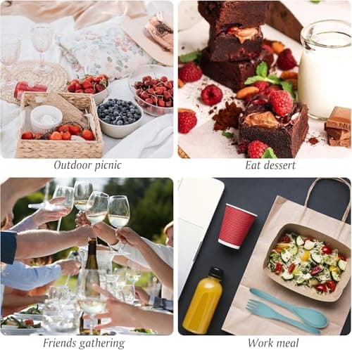 Zoyiancy 2Pcs Cutlery Set, Reusable Travel Fork Knife Spoon Set — view 4