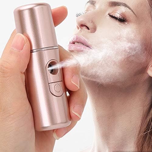 Generic Nano Mist Sprayer Portable USB Face Humidifier Deep Hydrating for Skin Care Moisturizing Tool Rose Gold 20ml (Rose Gold) — view 3