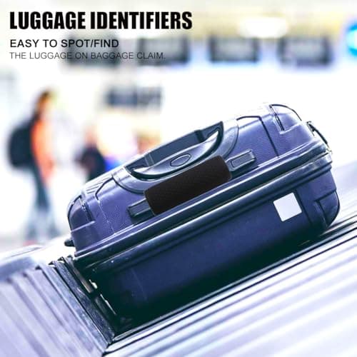 BAGSWEET Luggage Handle Wrap for Suitcase/Carry On/Backpacks-Neoprene Luggage Handle Wraps Bright Luggage Identifiers/Tags/Spotter/Markers Travel Accessories/Essentials-Black — view 6
