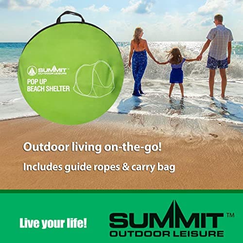 VFM e-Store - Easy-To-Assemble Green Pop Up Tent for Beach, Fishing, and Camping - Perfect Shelter for Picnics, Festivals, and Summer Break - Portable and Ideal for Holiday Survival Equipment — view 6