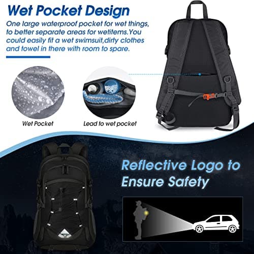 IGOLUMON Hiking Backpack 40L Lightweight Foldable Backpack for Men Women — view 3
