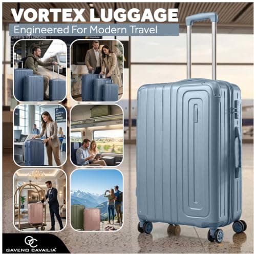 GC GAVENO CAVAILIA Cabin Suitcase 3 Piece Luggage Set with 4 Spinner Wheels — view 4