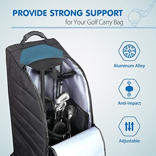 Rhino Valley Golf Travel Bag Support Rod Aluminum Alloy Rod, Black — view 2