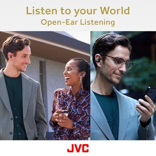 JVC NEARPHONES HA-NP1T-A True Wireless Earphones in Jewellery Design, Comfortable Fit, Quick Charge Function, Multipoint Connection, Bluetooth 5.3, 24 Hours Battery Life, App - (Turquoise Blue) — view 4