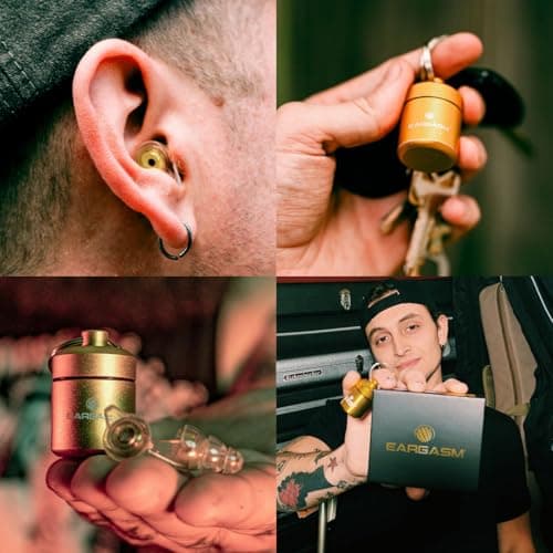 Eargasm High Fidelity Gold Earplugs for Concerts, Festivals, Musicians, DJs, Night-Life, Motorcycle Hearing Protection - Reusable Ear Plugs for High Fidelity Noise Reduction up to 21 dB — view 5