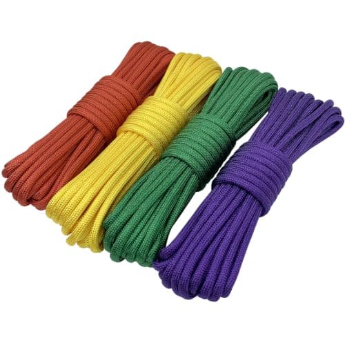 aufodara 4pcs 19ft/6 meters Paracord Rope 7 Inner Strands Nylon Rope 550lb Breaking Strength for Outdoor Survival Rope, Lanyards, Keychain, Dog Collar, DIY Kit Craft Toy (D4-B-4x19ft) — view 2