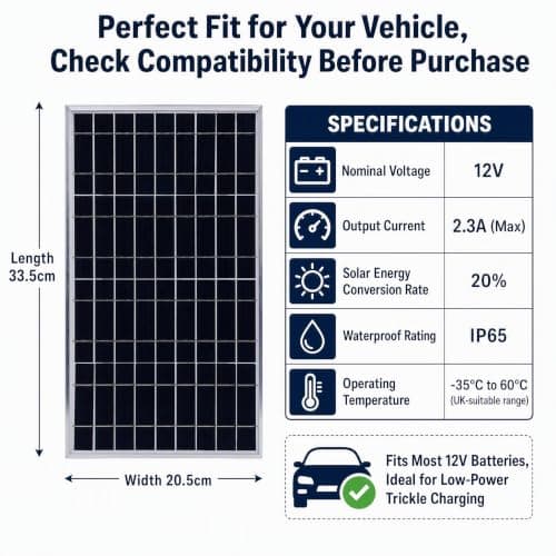 200W Solar Panel 12V Trickle for battery Charger and Maintainer Portable IP65 Waterproof Kit for Car RV Boat Tractor(Single) — view 4