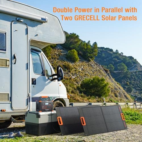 GRECELL 100W Solar Panel for Power Station Generator, Portable Foldable — view 5