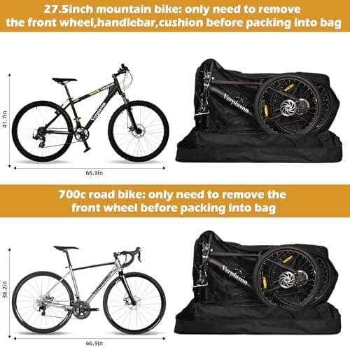 Verpiason Folding Bike Carry Bag for 26-29 inch Folding Bike MTB Road Bike Transport Carrying Case — view 4