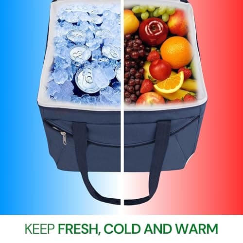 ADEPTNA Portable Lightweight Extra Large 30 Litre 60 Can Insulated Cooler Cool Bag Collapsible - BBQ Picnic Camping Festivals — view 3