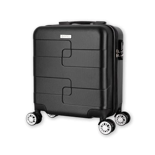 WORLD EXPLORER Black Cabin Suitcase 45x35x20cm, 30L ABS Hardshell, 4 Wheels