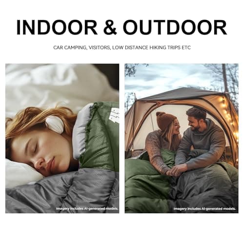 TANSTRIDER Sleeping Bags for Adults Teens, 4 Season Camping Sleeping Bag Waterproof,Machine Washable Backpacking Gear for Cool Weather,Outdoor Tent Hiking,with Compression Sack,220x80cm,1.8kg — view 6