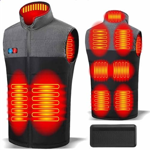 Panngu Heated Jackets for Men with 10000Mah Battery Pack XL, Upgraded Version Heated Vest Warmer Clothing