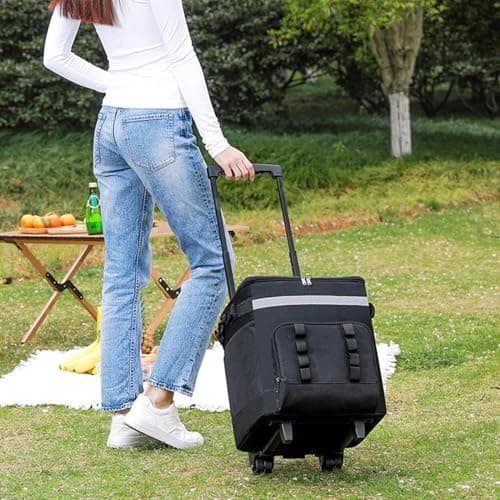 Rolling Cooler Bag Insulated Leakproof Ice Chest — view 4