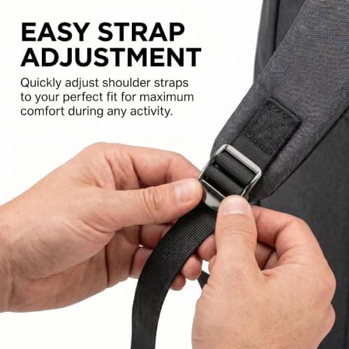 KIMHOME 4Pcs Black Metal Ladder Lock Buckles, Webbing Adjuster for Backpacks Luggage Straps — view 4