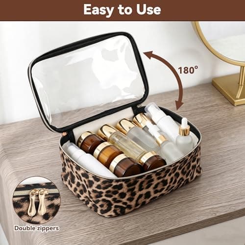 3 Pack Clear Toiletry Bag, Waterproof Travel Makeup Bags with Zipper — view 4