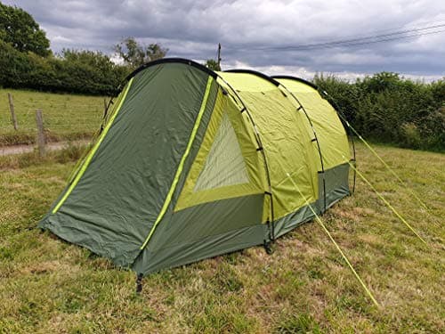 OLPRO Abberley XL 4 Berth Family Camping Tent – Waterproof Tunnel Tent with Darkened Bedroom & Sewn-In Groundsheet – Spacious Poled Tent for Camping, Touring & Festivals — view 5
