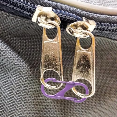 12pcs Luggage Locks – 6 Small & 6 Large Zipper Locks Clip, Anti Theft Double Zipper Clip for Bag, Backpack, Travel, Tent – 6 Colors, Anti Pickpocket — view 5