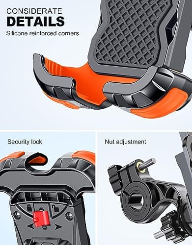 Glangeh Bike Phone Holder, [Secure Lock] 8S Quick Install Anti-fall — view 3