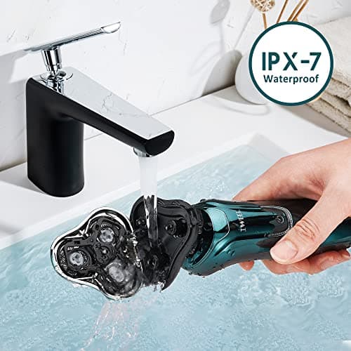 Electric Razor for Men, Electric Shaver Beard for Men Face 3 in 1 Rotary Shavers Nose Sideburn Trimmer Cordless Rechargeable Shaving Kit Wet Dry Use Waterproof IPX7 — view 6