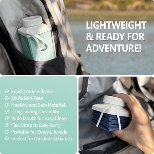 BEAUTAIL Collapsible Water Bottle 720 ml, Portable Travel Water Bottle — view 3