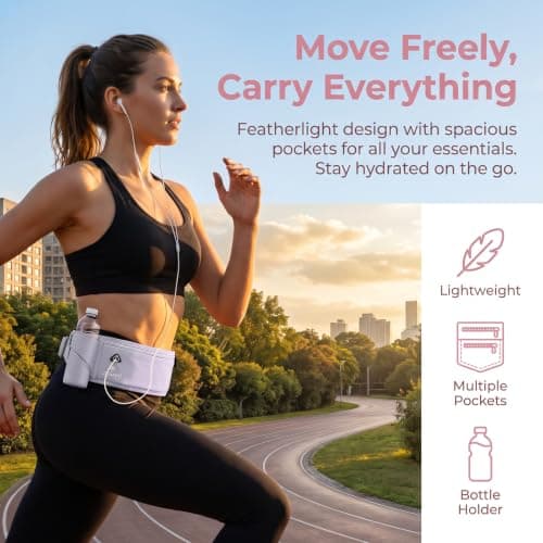 QZLSAYSL Running Belt Water，Running Bag Water Bottle， Unisex, Purple — view 5