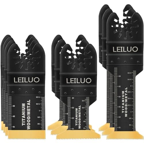 LEILUO 10Pcs Titanium Multitool Blades, Multitool Saw Blade Set Bag