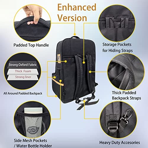 Hap Tim Car Seat Travel Bag, Padded Carseat Cover for Airplane, Portable Car Seat Carrier for Airport Essentials, Infant Car Seat Travel Backpack, Family Travel Accessories, Black（CSTB-2242） — view 4