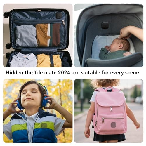 2-Pack Waterproof Silicone Case with Pin for Tile Mate 2024/2022 – Hidden GPS Tracker Holder for Kids, Teens, Elderly, Pets, Bags, Luggage – Anti-Lost & Anti-Scratch Cover – Black/White — view 3