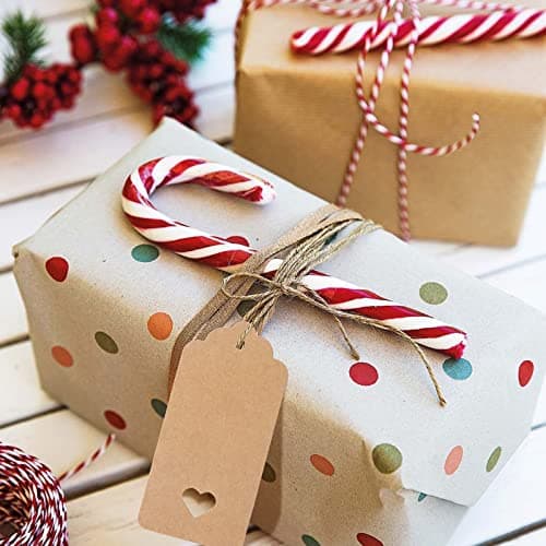 G2PLUS Brown Gift Tags with Heart: 50PCS Blank Paper Tags with String, 4.5cm x 9.5cm Large Gift Labels for Wedding Favors, Presents, 300g/m² — view 5