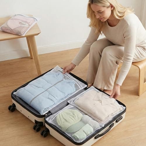 Gifray 2 Pack Mesh Laundry Bags for Washing Machine, 2 Large (60x50cm) Wash Bags for Delicates, Jumpers, Cardigans, Dresses, Jackets, Coats — view 6