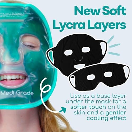 Medi Grade Cooling Face Mask and Eye Mask Set, ChillGel Gel Ice Pack Duo — view 2