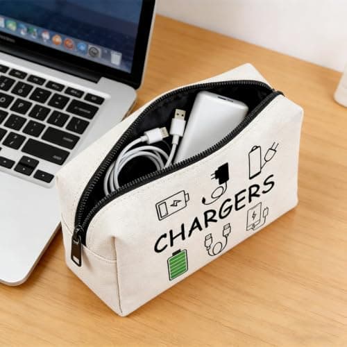 BRDTKUGV Charger Bag, Travel Charger Cable Storage Bag, for Storage — view 4
