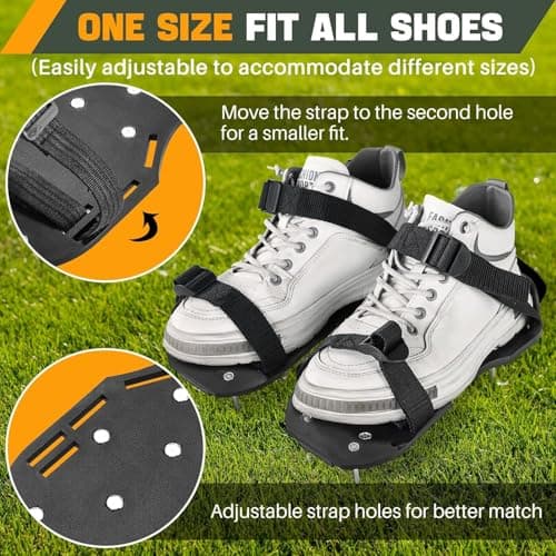 DASBET Epoxy Floor Spiked Shoes with Stainless Steel Shovel 2''/50mm Spikes — view 3