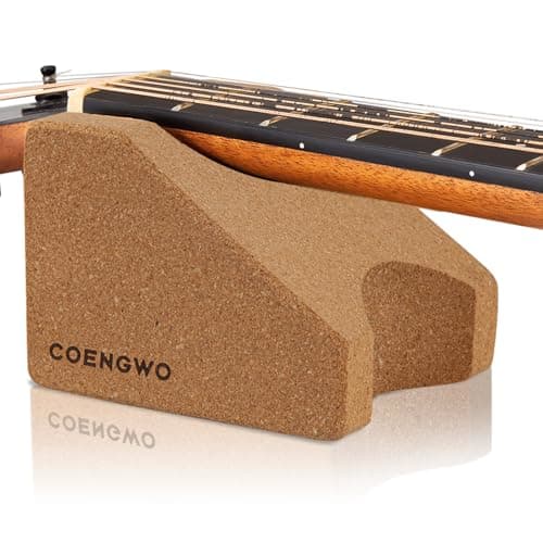 COENGWO Guitar Neck Rest, Guitar Neck Cradle Support Pillow String Instrument Luthier Cleaning Kit Tool for Guitar Workstation, Ukuleles, Violins, Banjos, Mandolins