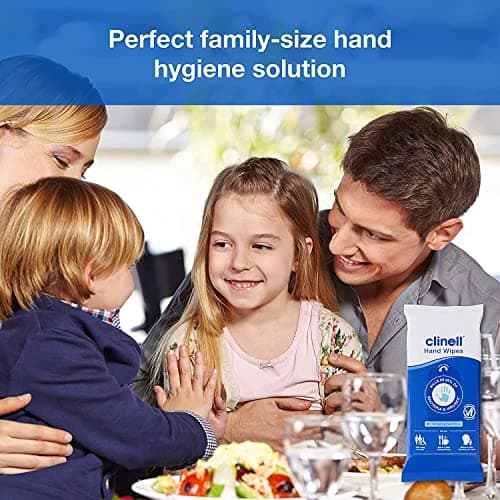 Clinell Antimicrobial Hand Wipes - Sanitising for Cleaning & Disinfecting, Travel-Friendly - Dermatologically Tested, Kills 99.99% of Bacteria & Viruses - Pack of 30, Blue — view 5