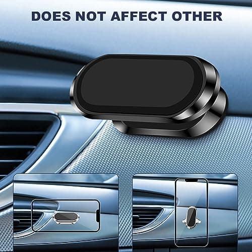 AXFEE Magnetic Mobile Phone Car Mount, Magnet Phone Holder for Car(Black) (Pack of 2) — view 5