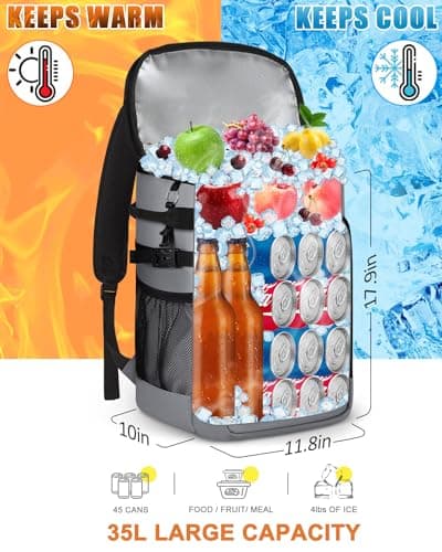 Capolo Cooler Backpack Insulated Leak Proof for Women Men Soft Cooler Bag — view 6